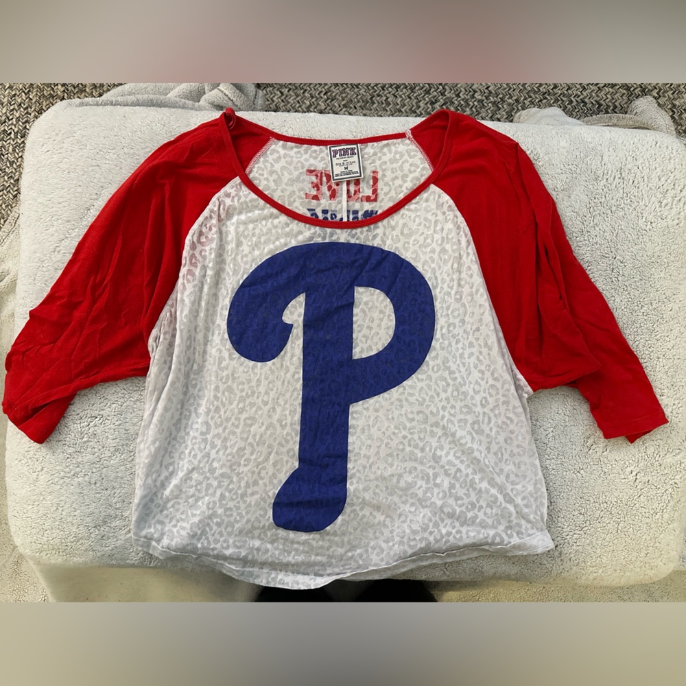 PINK Victoria's Secret | Philadelphia Phillies Baseball Tee | Size M